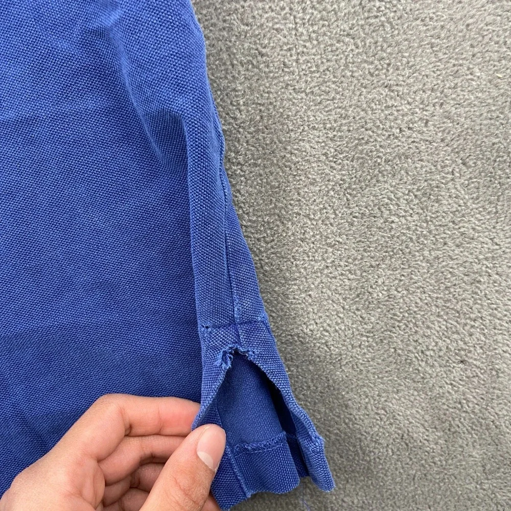 Polo Ralph Lauren Polo Shirt Mens Large Blue Featherweight Mesh Performance Slit